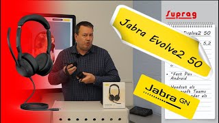 Jabra Evolve2 50 MS Stereo ANC USBA [upl. by Erodeht401]