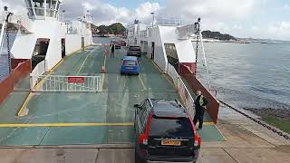 bus driving on to the studland sandbanks ferry near Poole in south Dorset1424 [upl. by Malkin407]