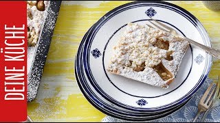 Ein besonderer Blechkuchen mit Rhabarber  Rhabarberkuchen vom Blech Rezept [upl. by Mat]