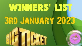 Big Ticket Abu Dhabi January 3 2023 winners list bigticket bigticketdrawabudhabi [upl. by Nautna]