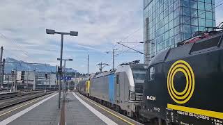 Einfahrt des Urlaubsexpress 303 am 10072024 in Salzburg Hbf [upl. by Annaes]