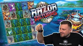 BRUTALES FREISPIEL BEI RAZOR RETURNS🦈😳  Casino Slot [upl. by Atinet]