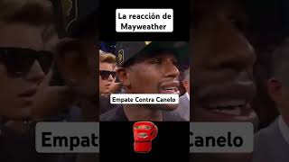 Mayweather reacción a empate contra Canelo boxing caneloalvarez boxeo mayweather boxingnews [upl. by Eserehs]