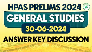 HPAS 2024 Prelims General Studies Paper 1 HPAS 2024 Exam Analysis amp Answer Key Detailed Discussion [upl. by Borreri670]