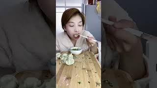 饺子韭菜水饺三鲜饺子家常美食mukbangeating food eatingshowGOOD FOOD EAT DELICIOUS EVERY DAY [upl. by Ahcmis]