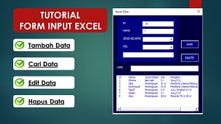 Membuat form input data vba excel  userform excel data entry [upl. by Paugh]