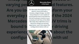 2024 EQS SUV Trim Levels  MercedesBenz of Shreveport shorts [upl. by Neville]