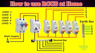 RCCBELCBRCBO Connection Diagram With MCB For Electrical House Wiring  কিভাবে RCCB কানেকশন করবেন [upl. by Naek621]