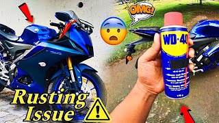 Yamaha R15 V4 Rusting Problem in Monsoon 💔🥺WD40 recommended Jamshedpur r15v4 problem bikes [upl. by Bryce]