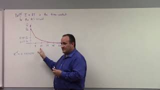 Electromagnetism discharging capacitor RC Circuit 10424 [upl. by Aivax]