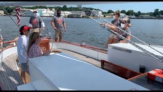 Schooner Woodwind Sailing Cruises Celebrates quotWedding Crashers Weekquot [upl. by Ecnahc]