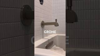 DIY Bathroom Makeover with Grohe tub spout plumbing tubspout [upl. by Tammy]