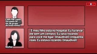 Escuta mostra PM de grupo de extermínio comentando tortura a traficante afirma a polícia [upl. by Ogirdor]