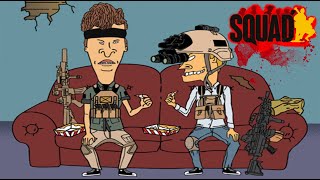 ep 62 BEAVIS AND BUTTHEAD playing SQUAD [upl. by Llehsad]