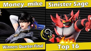 Ram Rampage 6 Winners QuarterFinal  Moneymike Bayonetta vs Sinister Sage DK Incineroar [upl. by Agnot]