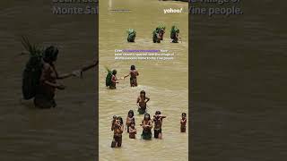 Rare footage of uncontacted tribe seen in Amazon rainforest where loggers operate  yahooaustralia [upl. by Ilak]