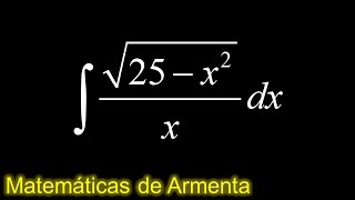 integracion por sustitucion trigonometrica ejemplo 6 [upl. by Yousuf213]