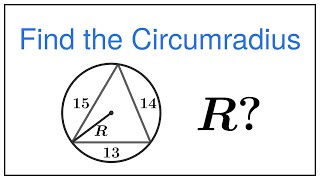 Circumradius and Area of Triangle — Find Radius of Circumscribed Circle Using Area and Sides [upl. by Devin]