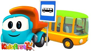 Leo the truck  Cartoons for children Bus for kids [upl. by Cristiona539]