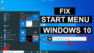 FIX Start menu not working windows 1011 [upl. by Willetta]