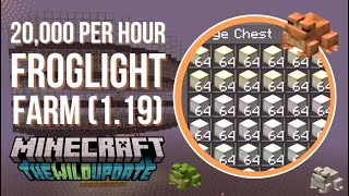 FAST Froglight Farm 20k  hr for 119  121 Minecraft Java [upl. by Veneaux707]