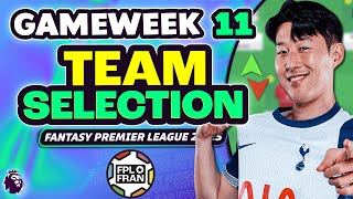 FPL GW11 TEAM SELECTION  Fantasy Premier League 202425 [upl. by Corny679]