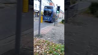 Gold Enviro400mmc SN66 VYY 10777 Departing Camberley Station on the 1441 1 to Aldershot  16112024 [upl. by Sirroned]