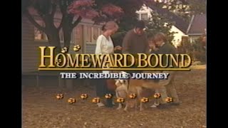 Homeward Bound the Incredible Journey 1993 vhs trailer [upl. by Hgielsa]