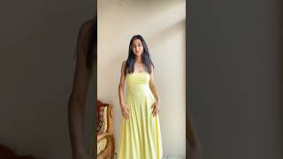 Yellow Dress  styling tip  clothing ideas  fashion tips  outfit shorts fashion meesho girls [upl. by Rambort]