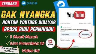 CAIR 59 DARI NONTON YOUTUBE 💵 NONTON YOUTUBE DIBAYAR  APLIKASI PENGHASIL SALDO DANA TERCEPAT 2024 [upl. by Aylmer]