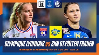 Olympique Lyonnais vs St Pölten  UEFA Women’s Champions League 202324 Matchday 2 Full Match [upl. by Mariette]