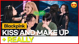 BLACKPINK  KISS AND MAKE UP  REALLY  KOREAN REACTION 😍😆 [upl. by Brandais848]