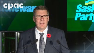 Saskatchewan election Scott Moe delivers victory speech – October 29 2024 [upl. by Kiel]