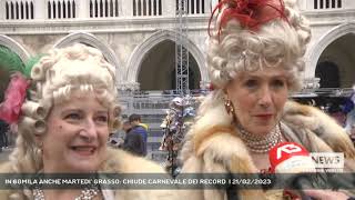 IN 60MILA ANCHE MARTEDI’ GRASSO CHIUDE CARNEVALE DEI RECORD  21022023 [upl. by Bouley]