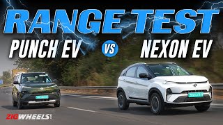 Tata Punch EV vs Tata Nexon EV  1000 Range Test [upl. by Ekez]