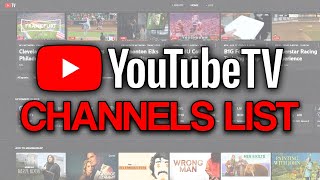 YouTube TV Channels List 2024 [upl. by Rekab]