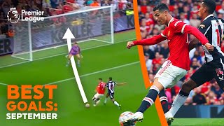 BEST Premier League goals scored in September  Cristiano Ronaldo Neal Maupay Romelu Lukaku amp more [upl. by Assenej996]