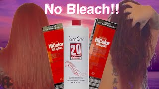 L’ORÉAL HICOLOR HIGHLIGHTS RED  MAGENTA 🍒  how to dye hair red without bleach [upl. by Yarb]