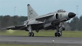 AWESOME SAAB AJS37 Viggen  STOL amp FLIGHT DEMO [upl. by Inaja]