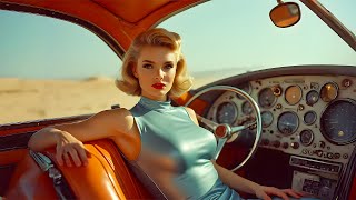 Retro Drive into The Sunset  1950s SciFi  An AI Short Film [upl. by Annyahs]