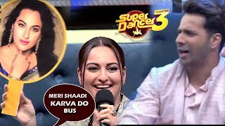 Super Dancer Chapter 3 Sonakshi Sinhas FUNNY Comment On Wedding Varun Dhawan Gets Impressed [upl. by Ho]