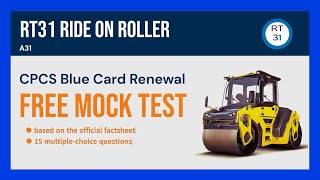 RT31 Ride on Roller  CPCS Blue Card Renewal Mock Test  15 Free Practice Questions amp Answers [upl. by Eenoj858]