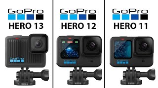 GoPro Hero 13 VS GoPro Hero 12 VS GoPro Hero 11  Comparison [upl. by Kristofor]