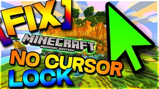 How To Fix No Cursor Lock Minecraft Bedrock Edition BUG FIX [upl. by Dagley]