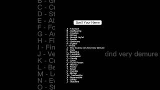 Spell your name [upl. by Aikin807]