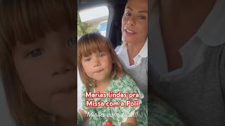 Maria e Floflô lindas pra Missa com a Vov6 Poli shorts virginiafonseca [upl. by Alenoel]