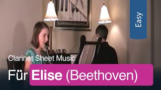 Fur Elise  Free Easy Clarinet Sheet Music  MakingMusicFunnet [upl. by Celine]