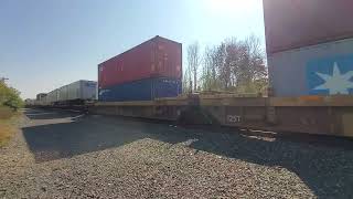 CSX Stack Train Weedsport NY 92124 vid 3 of 3 [upl. by Annohsat230]