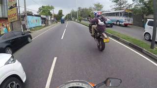 Street wheelie Suzuki DRZ400 Srilanka [upl. by Kcire]