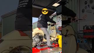 Vespa PX Quattrini M244 M252 Dyno Run Prüfstandslauf [upl. by Files]